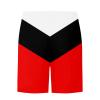 Athletic Shorts for Men Mens Swim Trunks Lightweight Drawstring Elastic Waist Swimming Trunks 3D Printed Striped Color Block Beach Shorts Swim Trunks Boys 14-16 Red M view 3