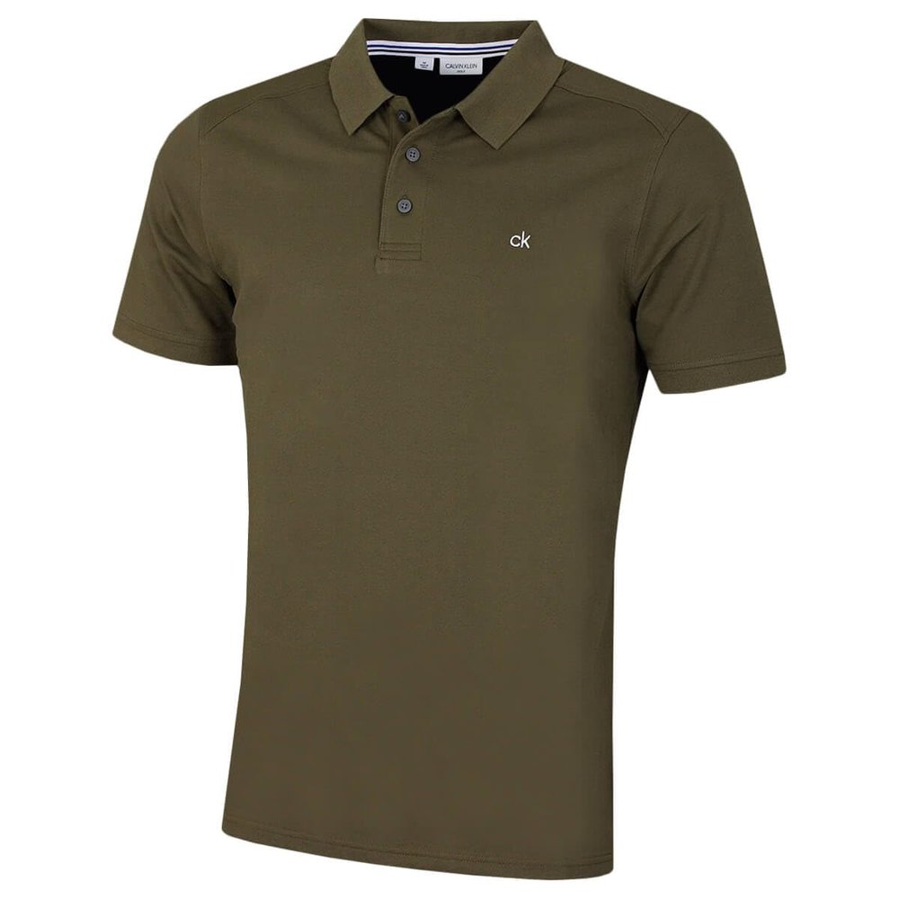 Calvin Klein Men's Campus Polo Shirt - Olive Green - L