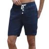 WABEOR Mens Linen Shorts Casual Summer Drawstring Beach Shorts Loose Fit Elastic Waist Shorts with Pockets Cotton Yoga Shorts view 1