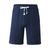 WABEOR Mens Linen Shorts Casual Summer Drawstring Beach Shorts Loose Fit Elastic Waist Shorts with Pockets Cotton Yoga Shorts view 4