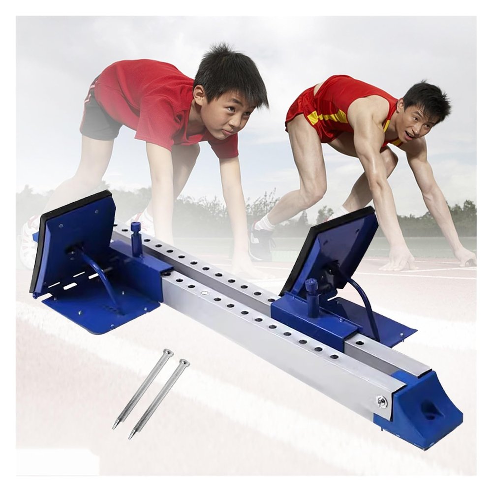 LZMZMQ Aluminum Multi-Function Starting Blocks, 6 Angle Adjustable Track & Field Starters, for Formal/Informal Competition, Youth Portable Sprinting Pedals