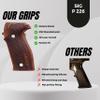Tactical Mak Grips SIG P226 Grip Black Gun Grips Natural Wood Grip 3D Texture with German Silver Carving Perfect for Your Holster Weapon Speed and Accuracy and Design (Vari 8) view 4