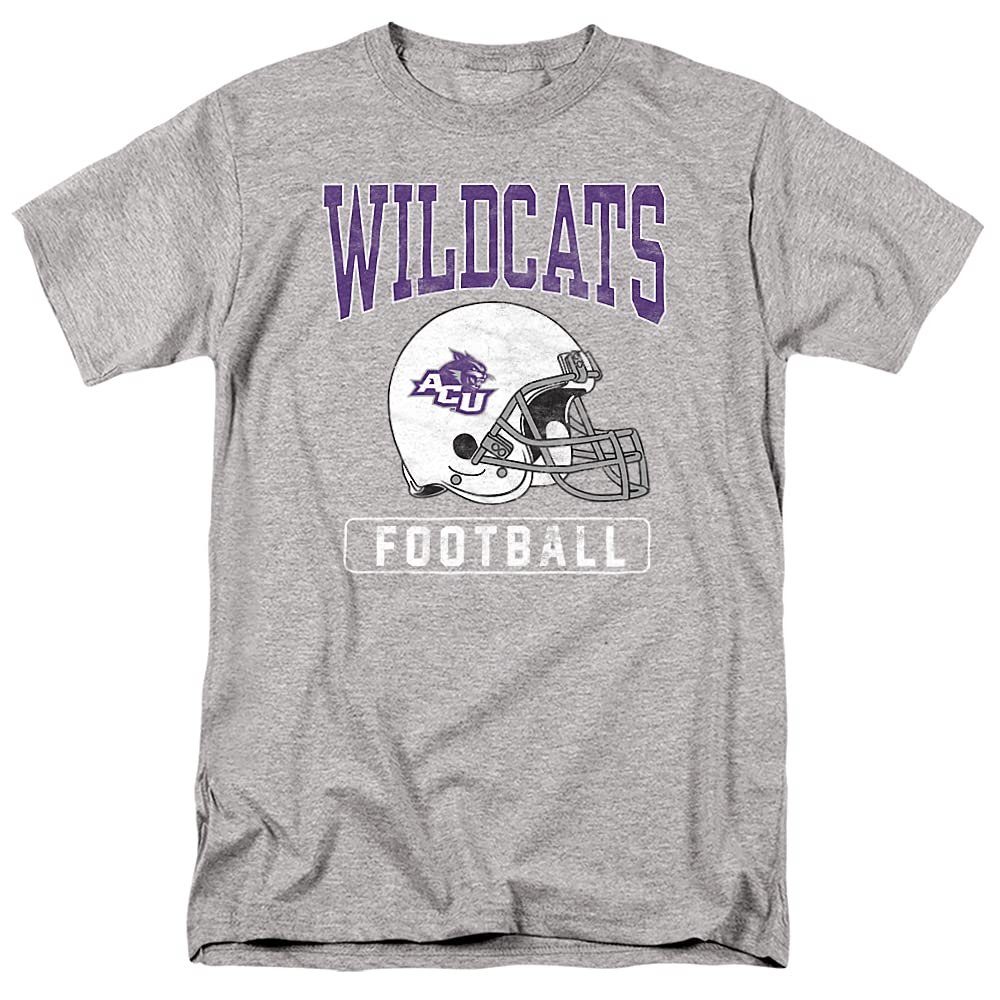 Abilene Christian University Official Football Helmet Unisex Adult T Shirt, Athletic Heather, 4X-Large