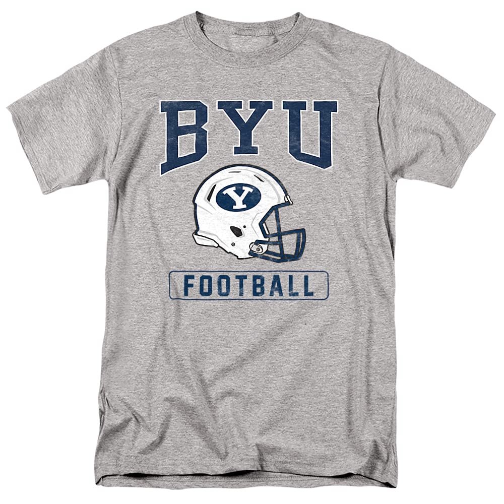 Brigham Young University Official Football Unisex Adult T Shirt, Athletic Heather, 4X-Large