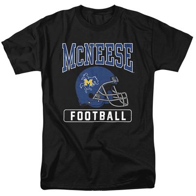 Mcneese State University Official Football Helmet Unisex Adult T Shirt, Black, 3X-Large