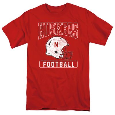 University of Nebraska Official Football Helmet Unisex Adult T Shirt, Red, 4X-Large