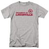 University of Louisville Official Block Text Unisex Adult T Shirt, Athletic Heather, 4X-Large view 1