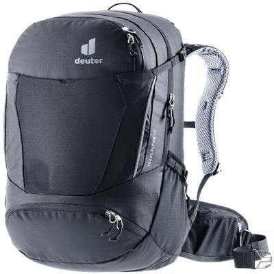 Deuter Trans Alpine 30L Backpack for Biking, Mountain Biking, & Bikepacking with U-Frame & Superior Breathability - Black