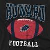 Howard University Official Football Ball Unisex Adult T Shirt, Black, 3X-Large view 2