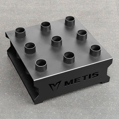 METIS Barbell Stand - Olympic, Hex & EZ Curl Vertical Barbell Rack (9x Capacity)