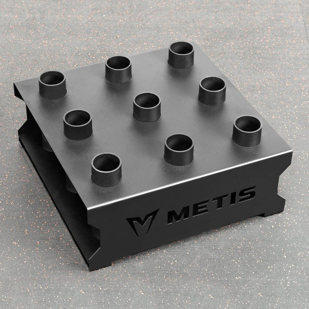 METIS Barbell Stand - Olympic, Hex & EZ Curl Vertical Barbell Rack (9x Capacity)