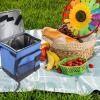 Rolling Cooler, 35L Large Capacity Insulated Rolling Cooler Leak Proof Cooler Bag, Soft Cooler Cart Lunch Backpack for Camping Hiking BBQ Summer Travel view 2