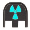 NDZ Performance Glow-in-The-Dark Aluminum Slide Cover Back Plate for Glock Gen 5 17 19 19X 22 23 26 27 29 30 34 45 47  Radiation, Blue Glow view 1