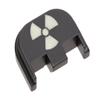 NDZ Performance Glow-in-The-Dark Aluminum Slide Cover Back Plate for Glock Gen 5 17 19 19X 22 23 26 27 29 30 34 45 47  Radiation, Blue Glow view 4