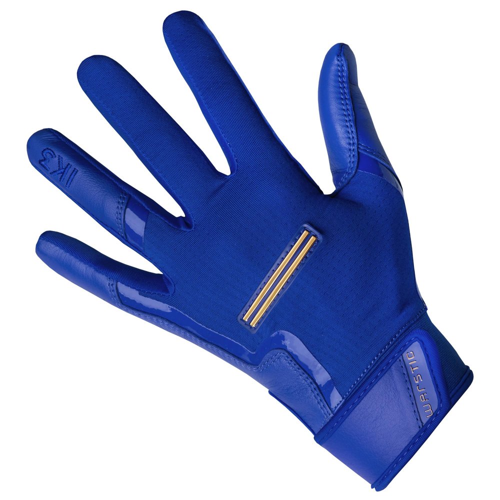 WARSTIC 2024 IK3 PRO Adult & Youth Batting Gloves (Blue, M)