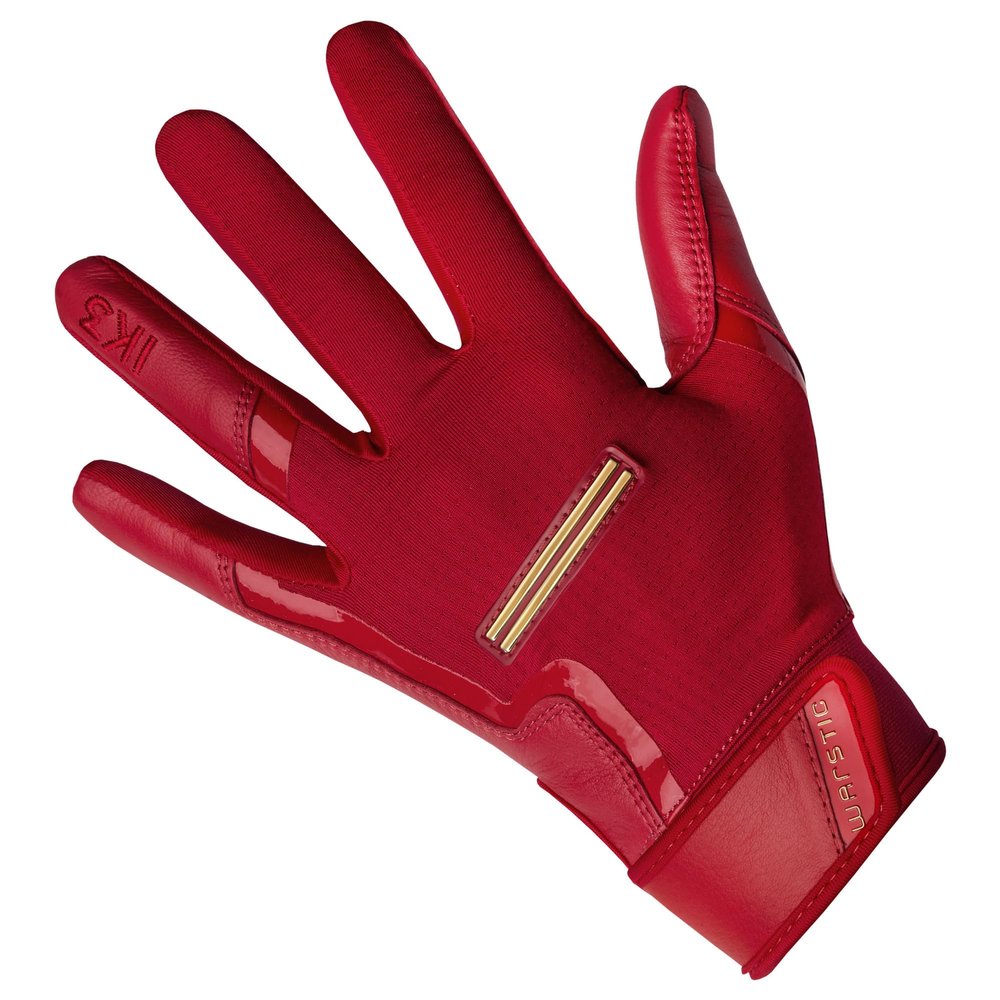 WARSTIC 2024 IK3 PRO Adult & Youth Batting Gloves (Red, XL)