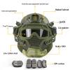 ACEXIER Fast Tactical Helmet Airsoft Paintball Protective Helmet Full Face Mask Goggles Outdoor Sports Hunting CS Game (ACU) view 2