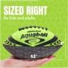 Activ Life Water Football for Pool, Beach, Outdoor, 9.5-inch Waterproof Pool Toys for Kids Aged 6-14, Heavy-Duty Water Ball, Double Lacing for Easy Grip, Lake Toys for Sports & Family Games - Green view 4