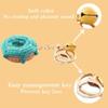 cawein Men Women Creative Cute Cute donut pendant handmade plush ball wool knitted donut key chain wallet phone pendant bag pendant gift pendant keychain view 3