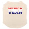 Merica FCK Yeah - USA Patriotic Dog Shirt (Natural, X-Large) view 1