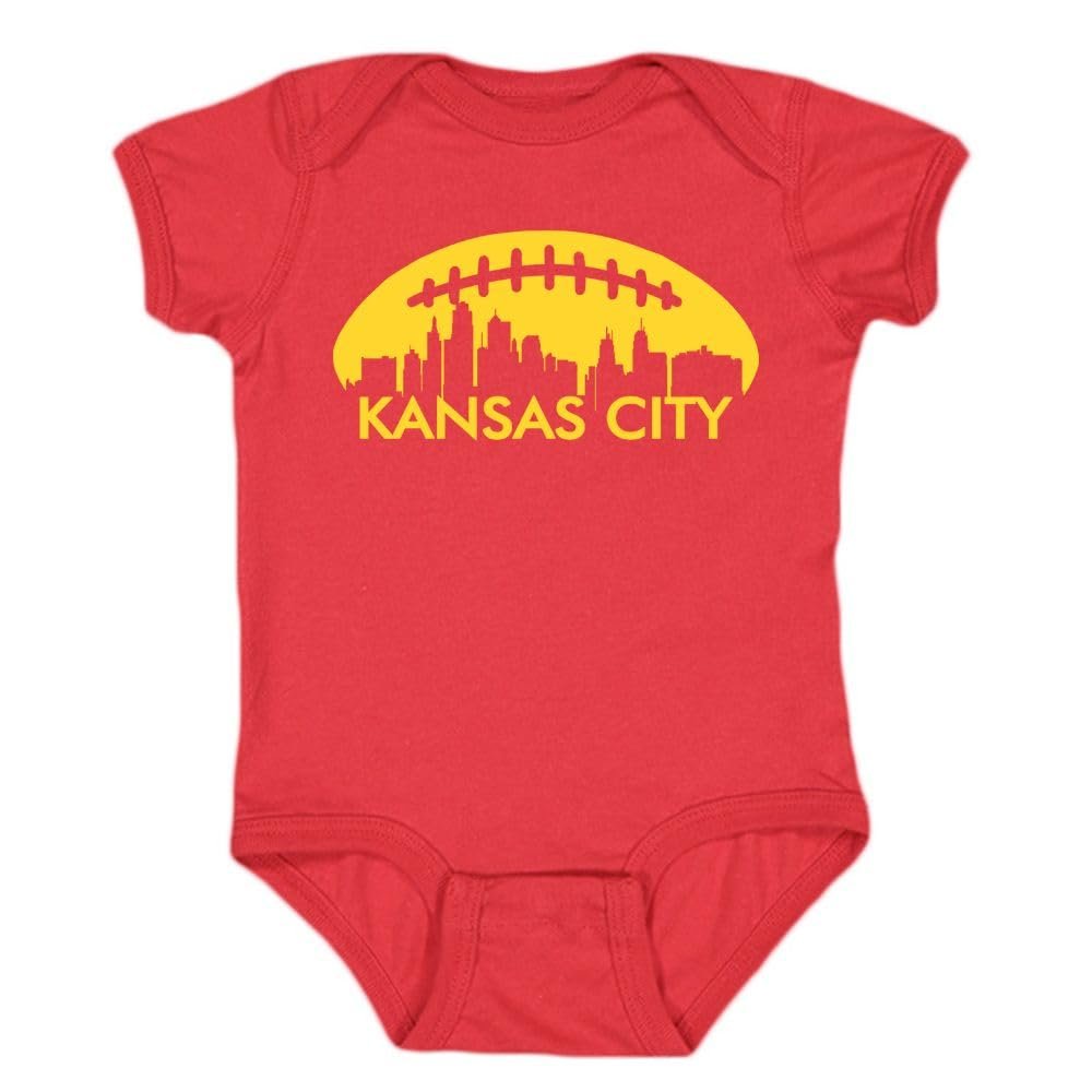 Football Skyline Kid's Fan Bodysuit (Red, 24M)