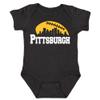 Xtreme Apparrel Pittsburgh Skyline Kid's Bodysuit for Football Fans (Black, 24M) view 1