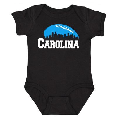 Carolina Skyline Kid's Bodysuit for Football Fans (Black, 12M)