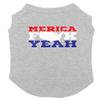 Merica FCK Yeah - USA Patriotic Dog Shirt (Light Gray, X-Small) view 1