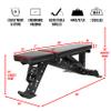 Valor Fitness Heavy Duty Weight Bench  3" Frame - 6-Gauge Steel with Extra Support Arm, 7 Adjustable Positions, Stores Upright, 1200 lb Max Weight - Strength Training view 2