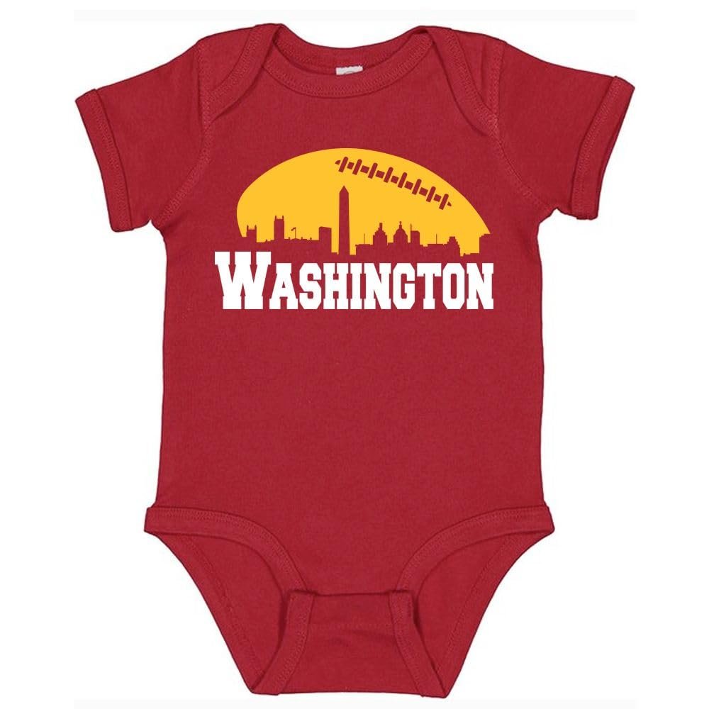 Xtreme Apparrel Washington Football Skyline Kid's Fan Bodysuit (Garnet, 6M)