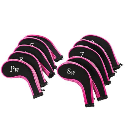 Covers Driver Cover Neoprene 10Pcs Neoprene Iron Covers Putter Set Protector Case Sory(Gray) ()