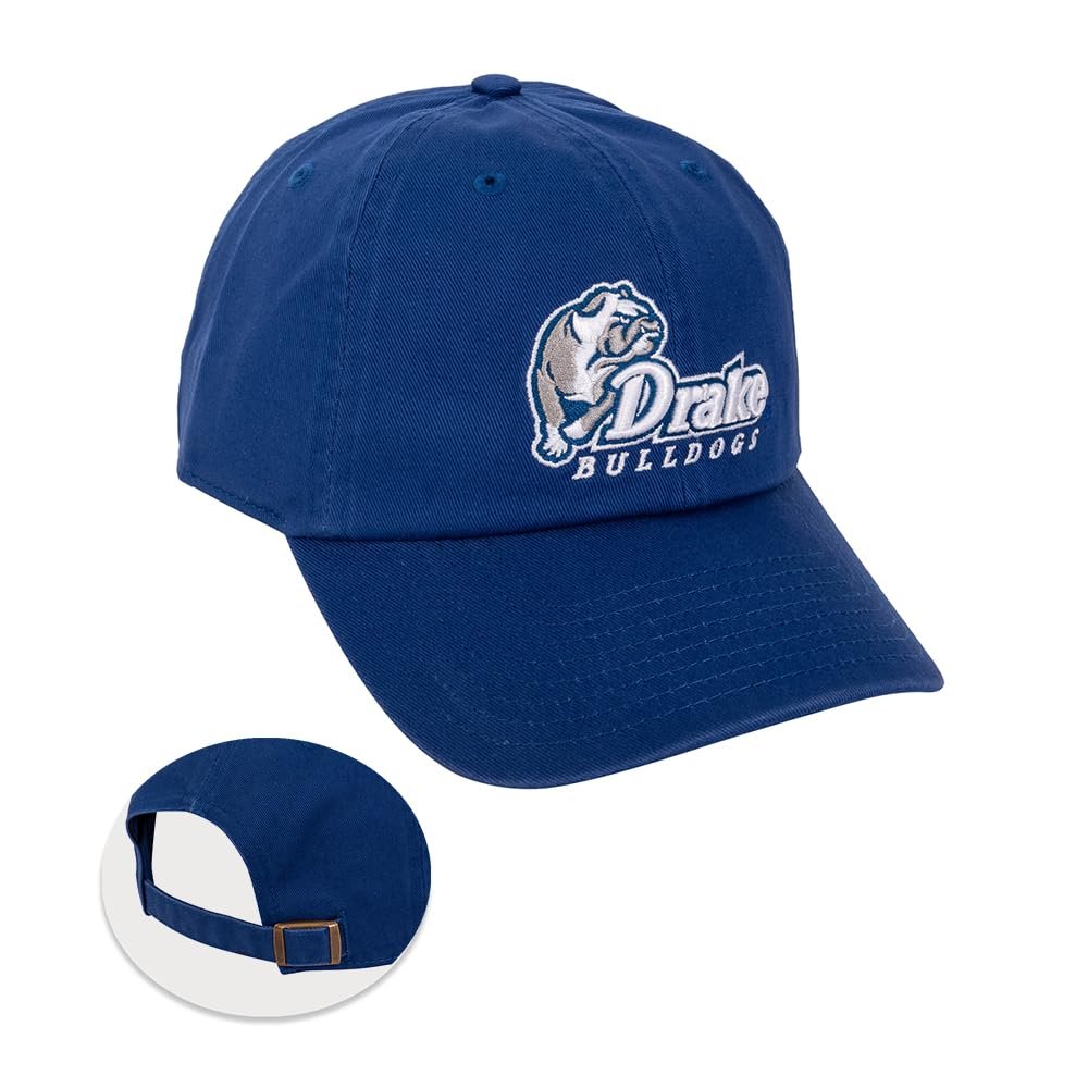 Desert Cactus Drake University Baseball Hat Bulldogs Brimmed Embroidered Hats Cap Adjustable Cloth Strap Adult (Style A) Blue