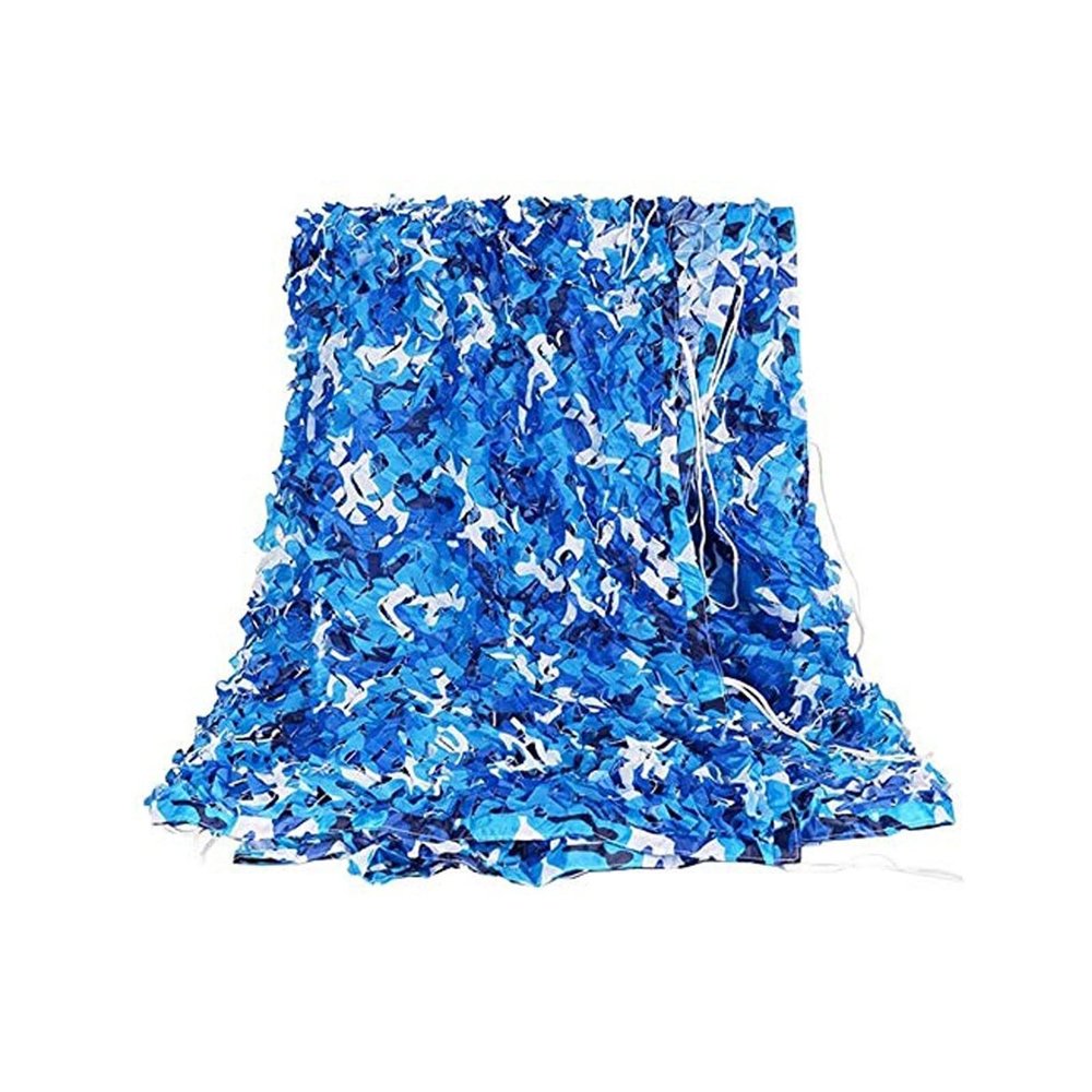 ACHZYFT Sunshade Camouflage Netting,Sunscreen Camo Netting, for Camping Hunting Theme Party Decoration Swimming Pool,Reinforced Camouflage Net,Blue,6x10m/7x10m/8x10m/10x10m(Size:3mX10m)