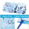 ACHZYFT Sunshade Camouflage Netting,Sunscreen Camo Netting, for Camping Hunting Theme Party Decoration Swimming Pool,Reinforced Camouflage Net,Blue,6x10m/7x10m/8x10m/10x10m(Size:3mX10m) view 3