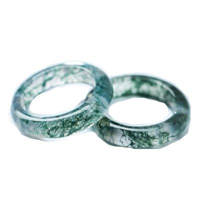 KayuHpFQ Natural Burmese Water Grass Jade Ring, High transparency jade ring, ice floating flower chalcedony ring Jadeite Jewellery gift,8