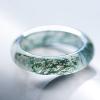 KayuHpFQ Natural Burmese Water Grass Jade Ring, High transparency jade ring, ice floating flower chalcedony ring Jadeite Jewellery gift,8 view 3