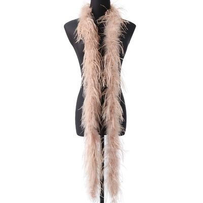 32 Color New Ostrich Feather Boa,DIY Stage Cosplay Decor Feather Scarf Beautiful Clothing Accessory Home Wedding Party Dance Performance 50 Grams 2 Meters (Color : 016 Brown, Size : 50 Grams)