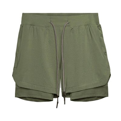 Maiyifu-GJ Men's Athletic Gym Training Multi-Pocket Shorts Elastic Waist Drawstring Shorts Summer Running Workout Shorts (Green,5X-Large)