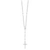 Precious Accents Sterling Silver Polished Rosary Necklace view 2