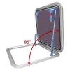 ISURE MARINE Anodized Aluminum 20.3"x 20.3" Push Out Deck Hatch Boat Yacht Square Opening Portlight Replacement Window Porthole Hole Deck,Marine Hatch Porthole with Tempered Glass for Boat/Yacht/RV view 3