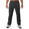 Linen Cotton Yoga Pants for Men Big and Tall Casual Jogger Yoga Pants Loose Fit Baggy Pants Black view 2
