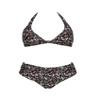 ARENA All Over Women's Halter Top Bikini Set - Fashion Two Piece Swimsuit | Women's Bathing Suit, Cute Bikini Swimsuits for Beach & Pool,Burgundy Multi view 3