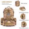 CALUOMATT Large Military Tactical Backpack for Men, 40-50L Backpacks for Women, Bug out Bag Army 3 Days Assault Pack Bags Rucksack with Molle System Cp view 2