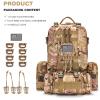 CALUOMATT Large Military Tactical Backpack for Men, 40-50L Backpacks for Women, Bug out Bag Army 3 Days Assault Pack Bags Rucksack with Molle System Cp view 3