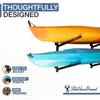 StoreYourBoard G-Kayak Wall Rack  Heavy-Duty Indoor Kayak Rack for 2 Boats, Adjustable Storage Wall Mount Hanger, Space-Saving Indoor Storage for Kayak Wall Mount - Holds 200 lbs - Silver view 2