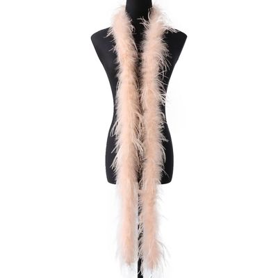 32 Color New Ostrich Feather Boa,DIY Stage Cosplay Decor Feather Scarf Beautiful Clothing Accessory Home Wedding Party Dance Performance 50 Grams 2 Meters (Color : Deep chanmpane, Size : 50 Grams)