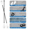 LEDONNE SUP Paddle 4-Piece Adjustable Stand Up Paddle Floating Lightweight Portable Kayak Paddle Paddleboard Oar with Aluminum Alloy Shaft, 2 Nylon Blades, Hook&Loop, Drip Ring, White view 2