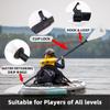 LEDONNE SUP Paddle 4-Piece Adjustable Stand Up Paddle Floating Lightweight Portable Kayak Paddle Paddleboard Oar with Aluminum Alloy Shaft, 2 Nylon Blades, Hook&Loop, Drip Ring, White view 3