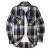 Alex Vando Mens Button Down Shirts Regular Fit Long Sleeve Casual Plaid Flannel Shirt,Navy/Yellow,M view 3