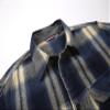 Alex Vando Mens Button Down Shirts Regular Fit Long Sleeve Casual Plaid Flannel Shirt,Navy/Yellow,M view 4